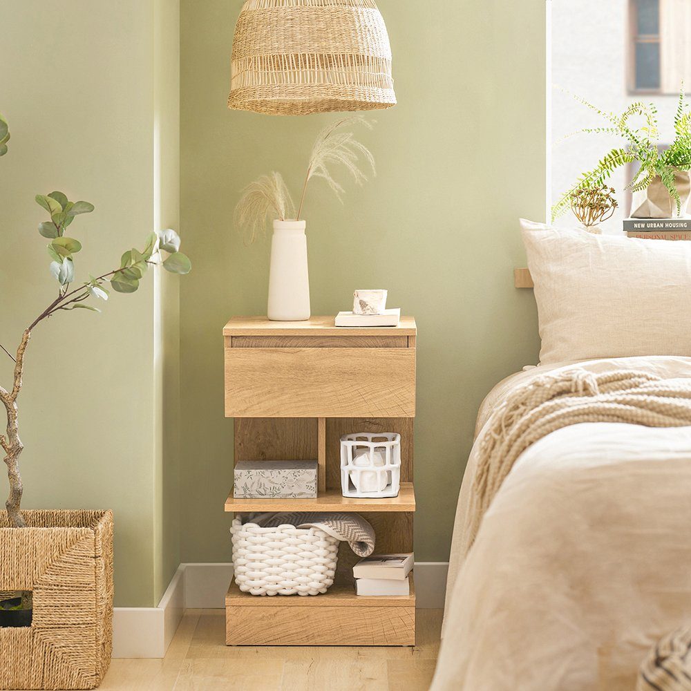 SoBuy Nachttisch FBT49, (1-St), Beistelltisch mit Schublade, Nachtschrank, günstig online kaufen