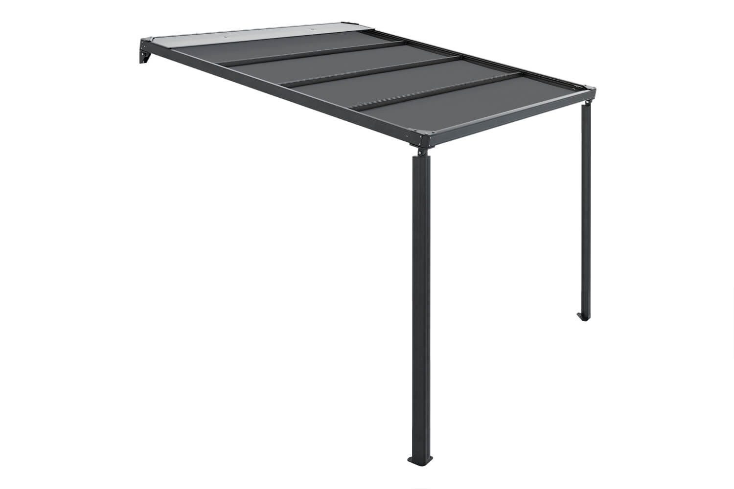 empasa Pergola TROJA, Pergola 3x3 m Markise Terrassenüberdachung LED Beleuchtung