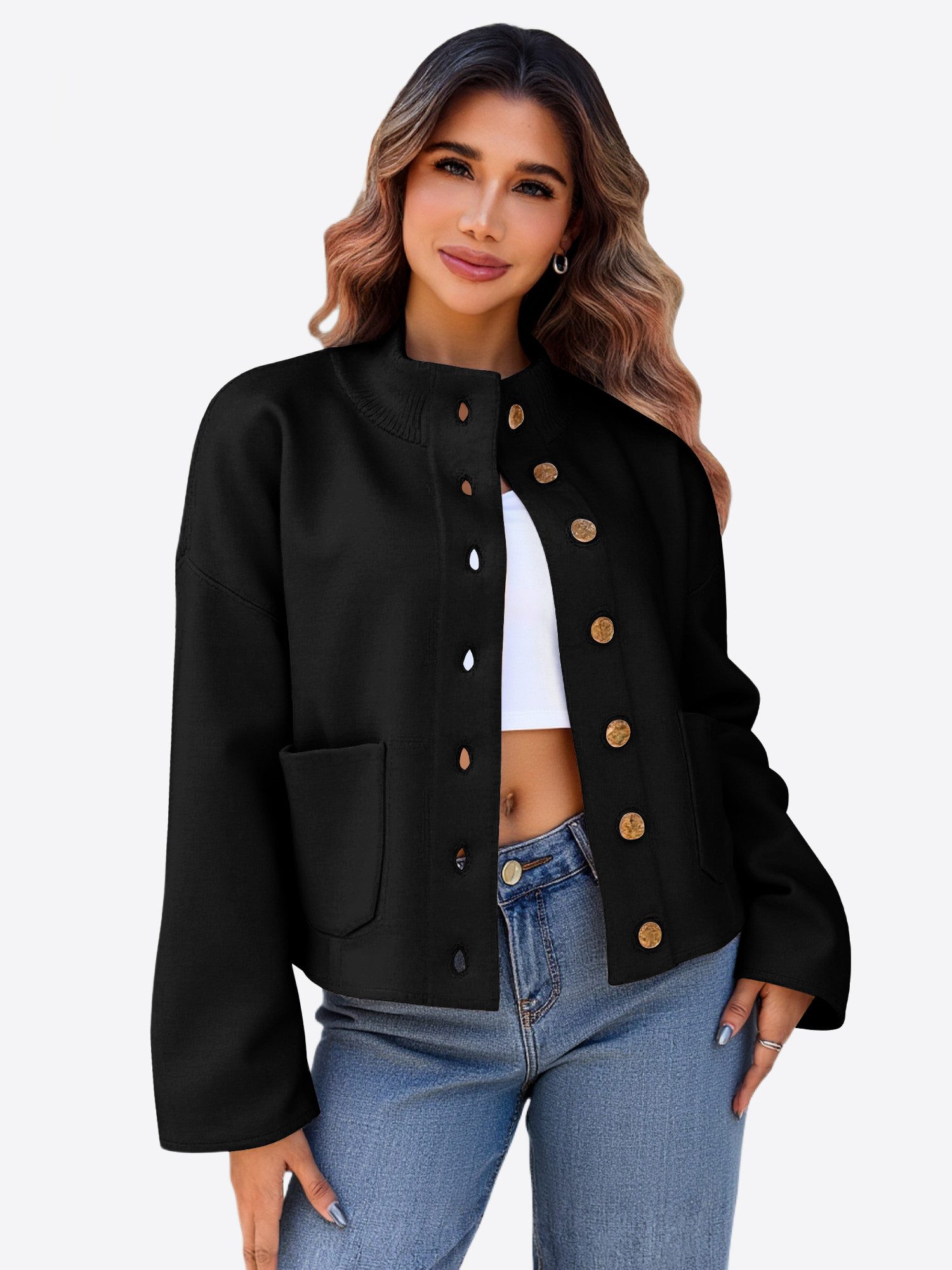 Imily Bela Cardigan Damen Langarm Strickjacke (Packung, 1-tlg., 1per-Pack) günstig online kaufen