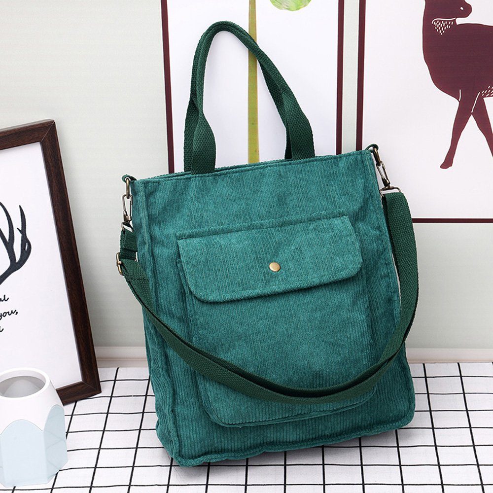 Coonoor Schultertasche Cord Umhängetasche Einkaufstasche Casual günstig online kaufen