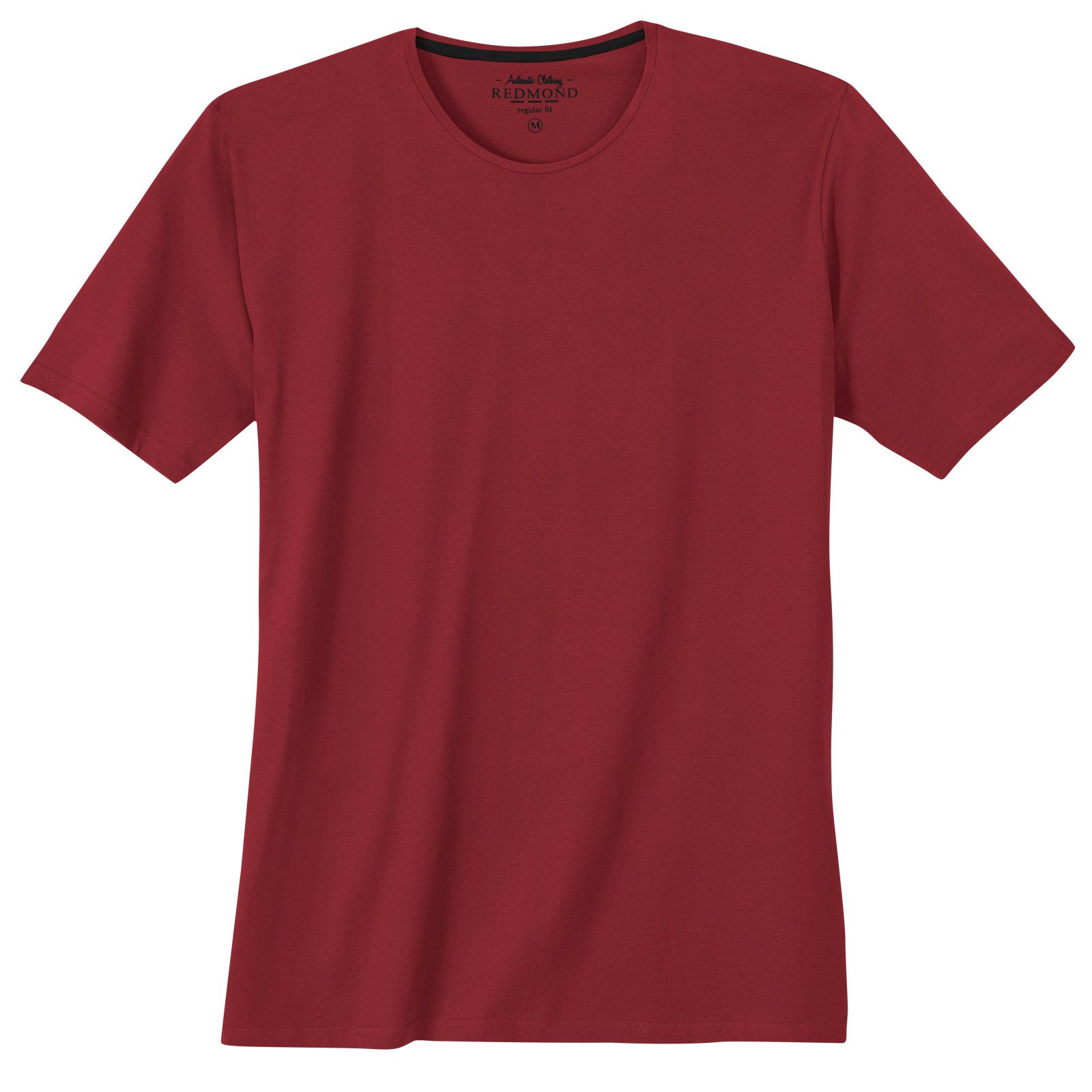 Redmond Rundhalsshirt Redmond Basic T-Shirt paprikarot Übergröße Rundhals
