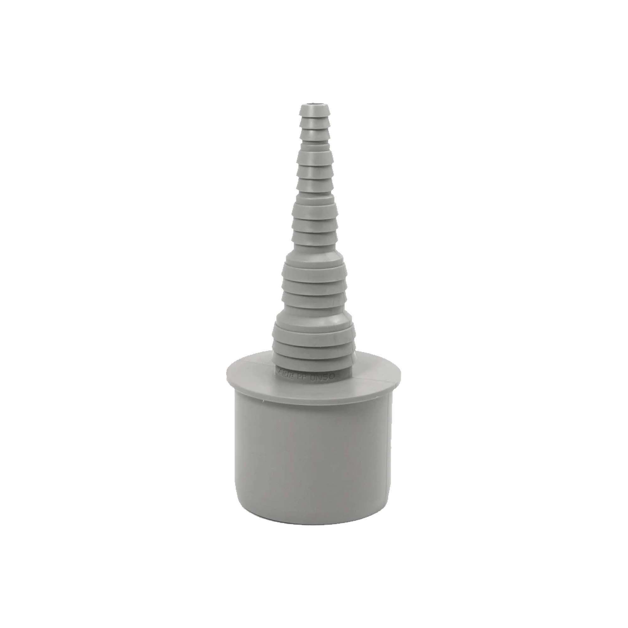 Airfit GmbH & Co. KG Ablaufrohr Schlauchnippel DN 50 für Schlauch von 8 bis 25 mm - KS-grau