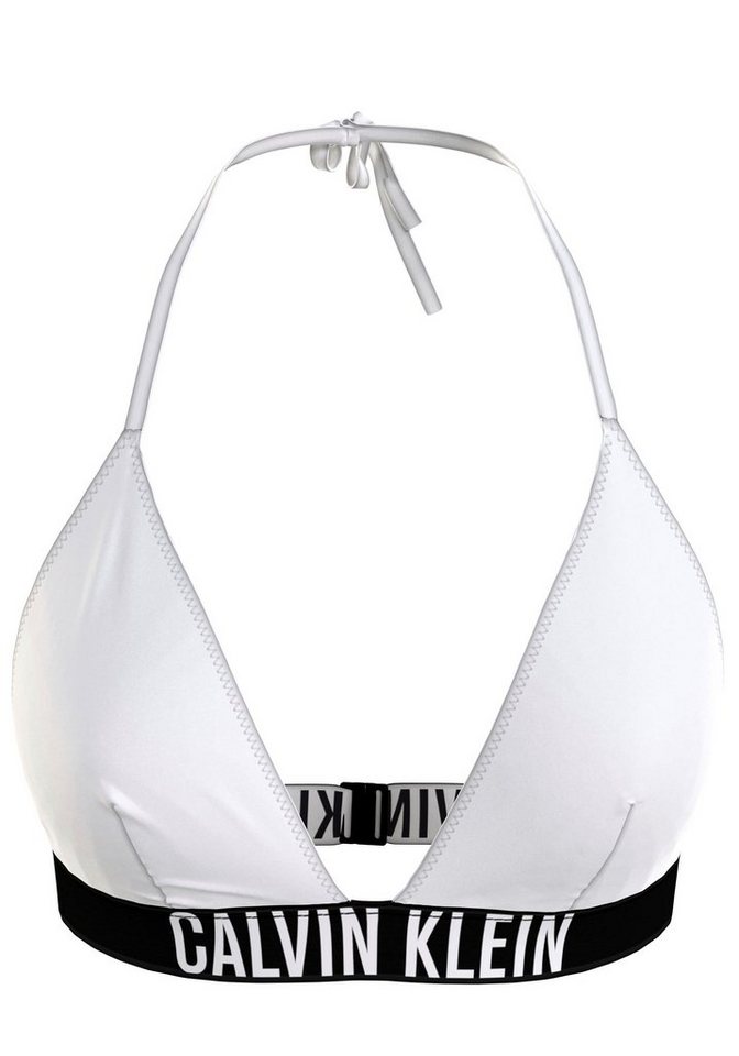 Calvin Klein Swimwear Triangel Bikini Top »Classic«, mit Schriftzug › weiß  - Onlineshop OTTO