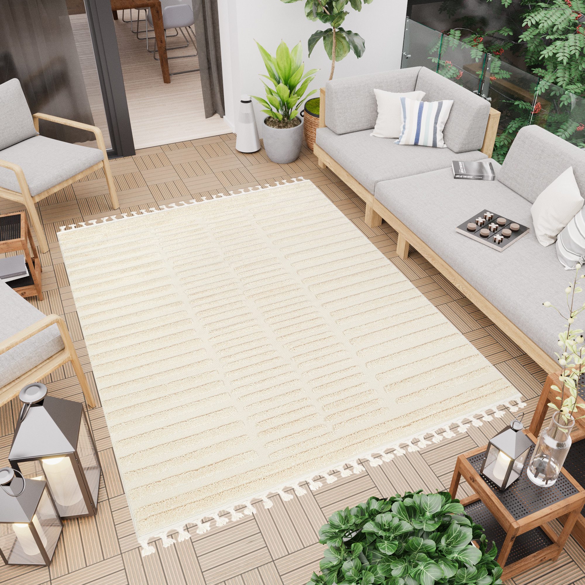 Tapiso Outdoorteppich RIO LOOP, rechteckig, Höhe: günstig online kaufen