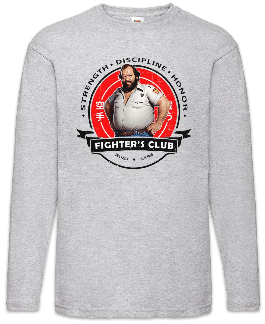 Urban Backwoods Langarmshirt Fighter's Club Bud I Langarm T-Shirt Buddy Mücke Bomber Fist Fight (1-tlg) Spencer Krokodil Nilpferd Spaghetti