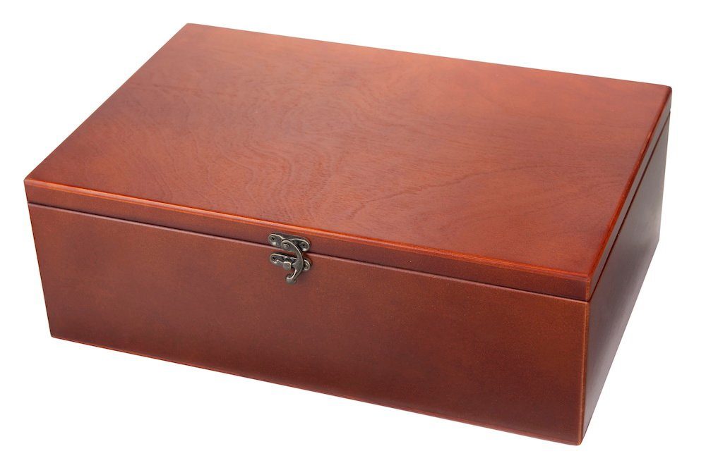 MC.Sammler Sammelkoffer Holz Münzkassette inkl 5 Münztableaus für 175 STK 10 Euro Münzen, mit 175 Münzkapseln 32,5mm