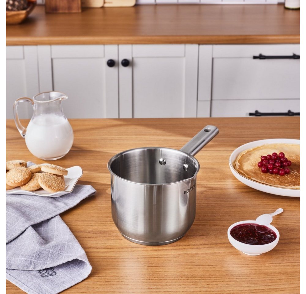 Karaca Milchtopf Karaca Elite Edelstahl Milchkanne 14 cm 1,6 L