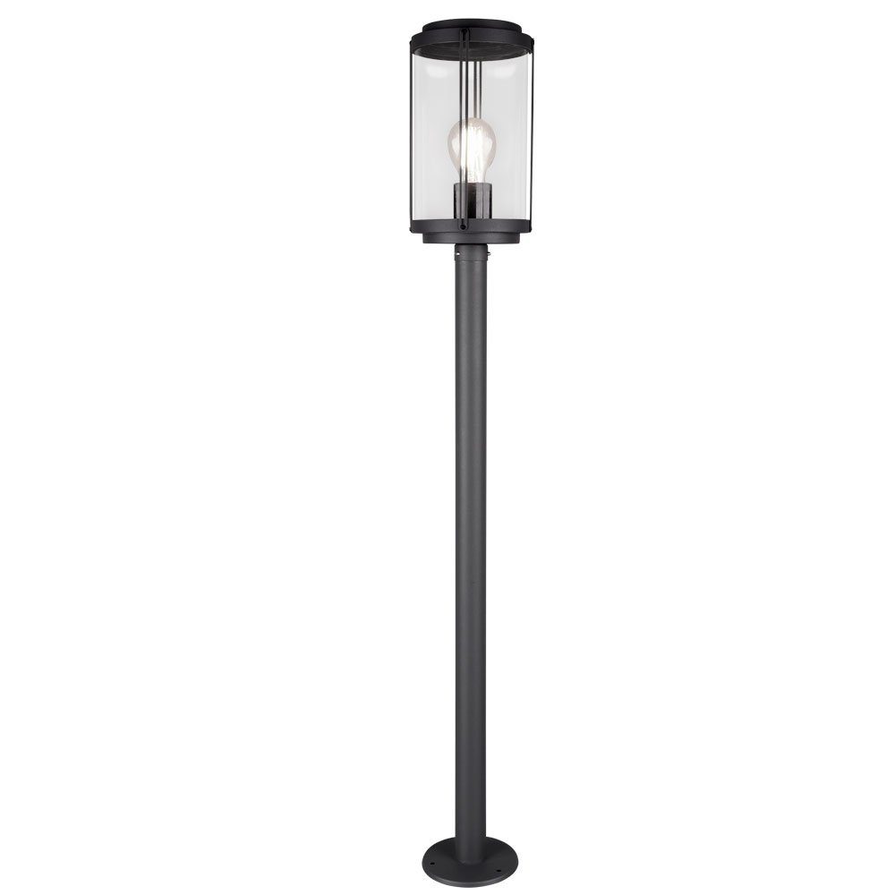 Leuchte LED schwarz Warmweiß, Laterne Außen ALU Farbwechsel, Fernbedienung Stand Außen-Stehlampe, Leuchtmittel Steh inklusive, Lampe etc-shop