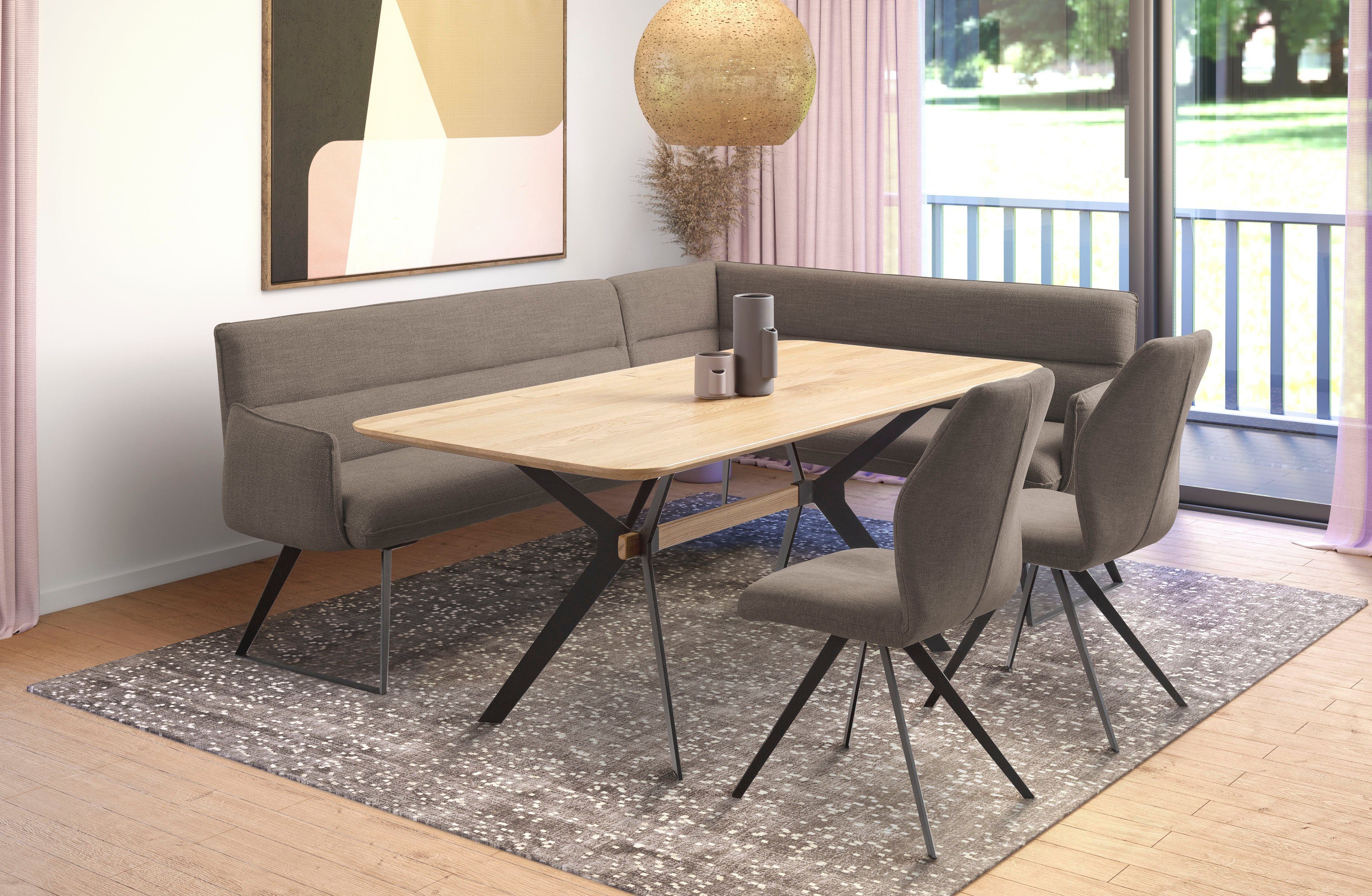 Home affaire Eckbank Preston OTTO´s Choice, mit Armlehnen, Esszimmer Bank, Polsterbank
