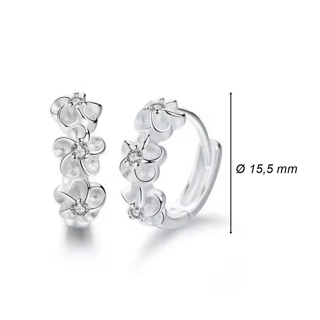 ELLAWIL Paar Creolen Blumen Ohrschmuck Damenohrringe Creole Ohrcreolen Ring günstig online kaufen