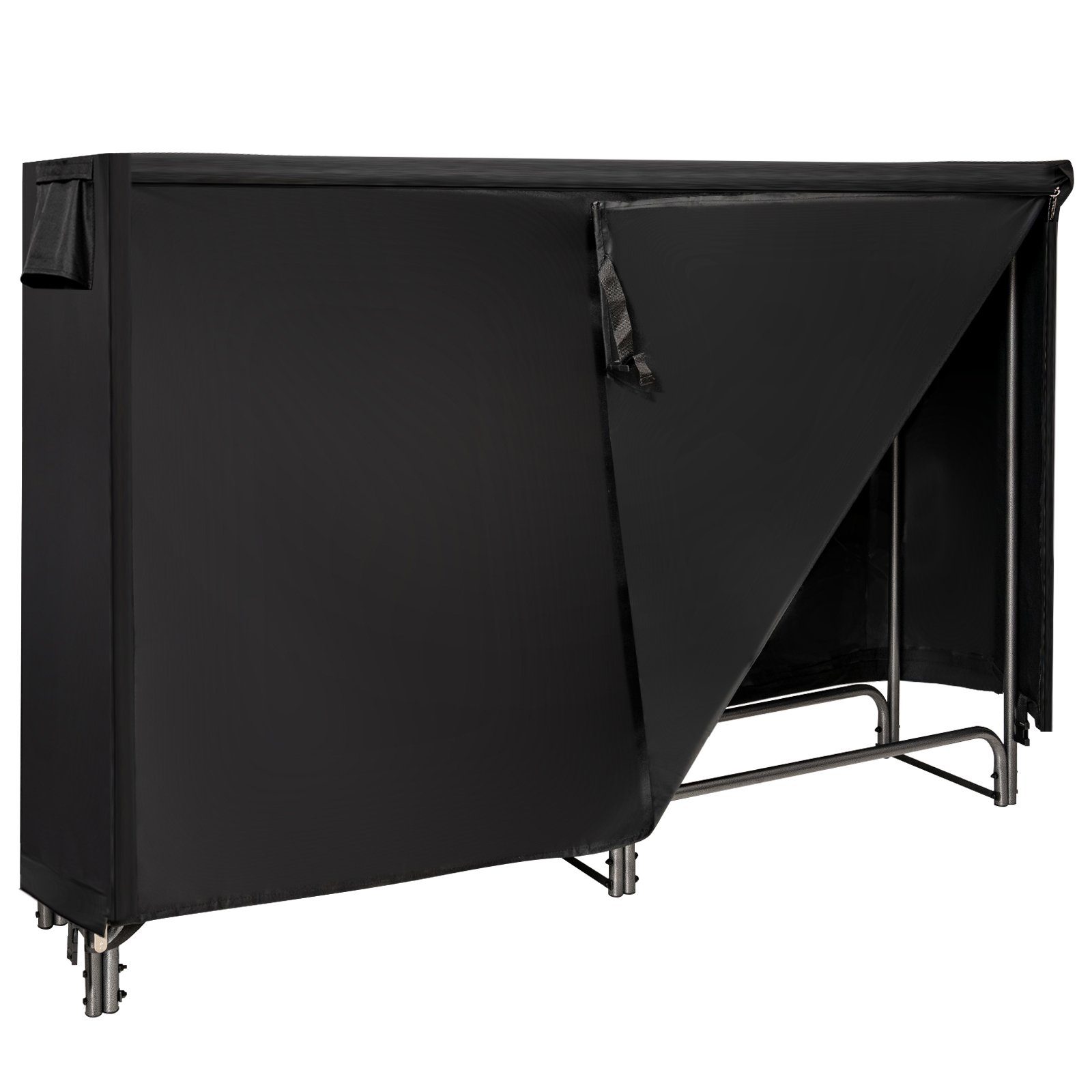 COSTWAY Kaminholzregal Brennholzregal, BxTxH:36x184x123 cm, Metall, mit Abdeckung