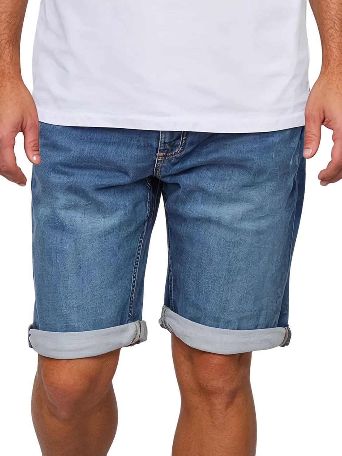 MUSTANG Jeansshorts Herren Shorts Chicago Real X Regular Fit Bermudashorts mit Stretch