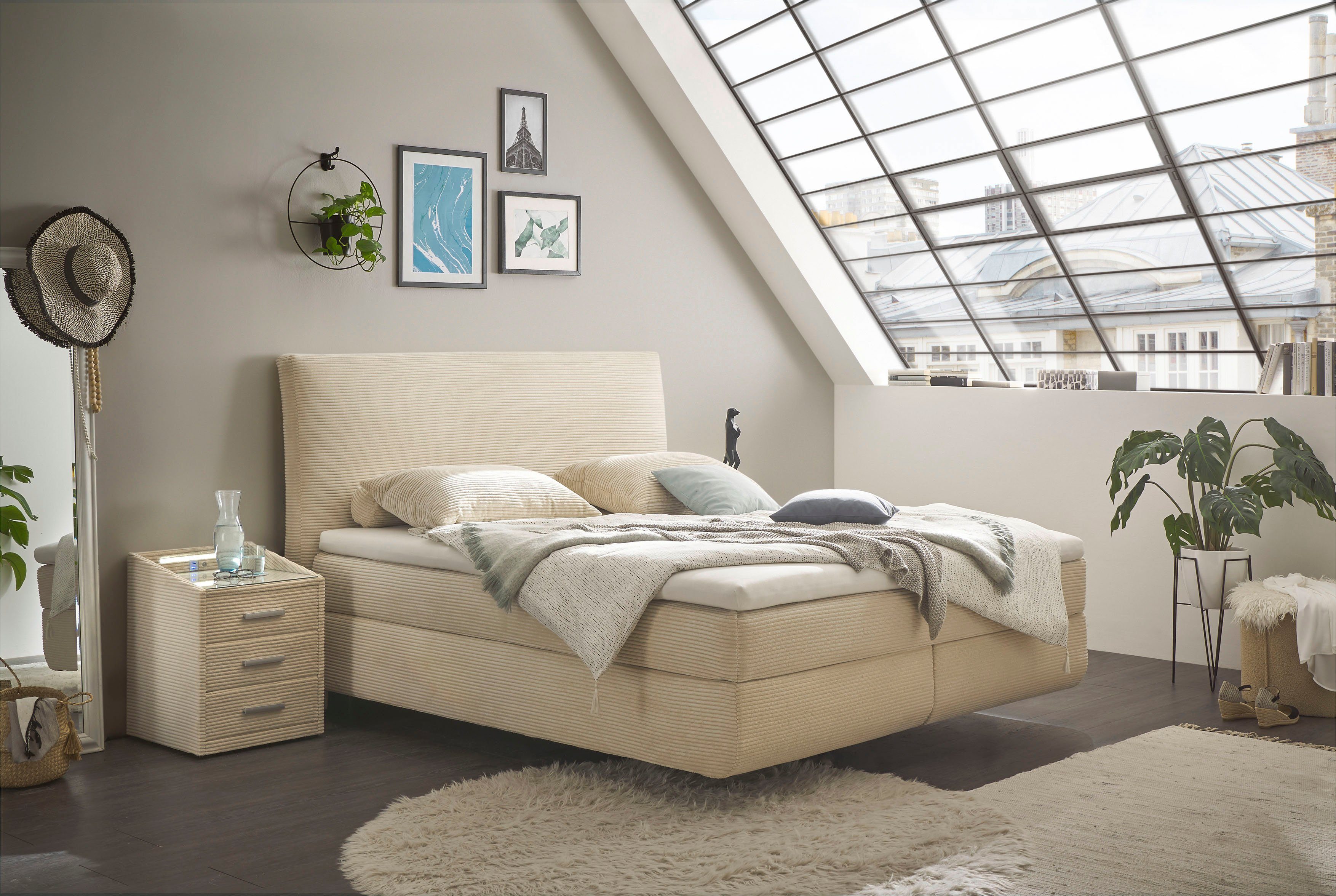 ED EXCITING DESIGN Boxspringbett Marbella, Duo-Matratze- günstig online kaufen