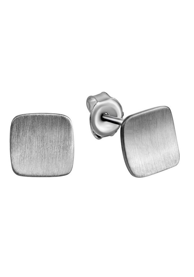 Firetti Paar Ohrstecker Schmuck Geschenk Silber 925 Ohrschmuck Quadrat, zu  Kleid, Shirt, Jeans, Sneaker! Anlass Geburtstag Weihnachten, Echtschmuck  Echtsilber Silberschmuck Silber 925 - rhodiniert