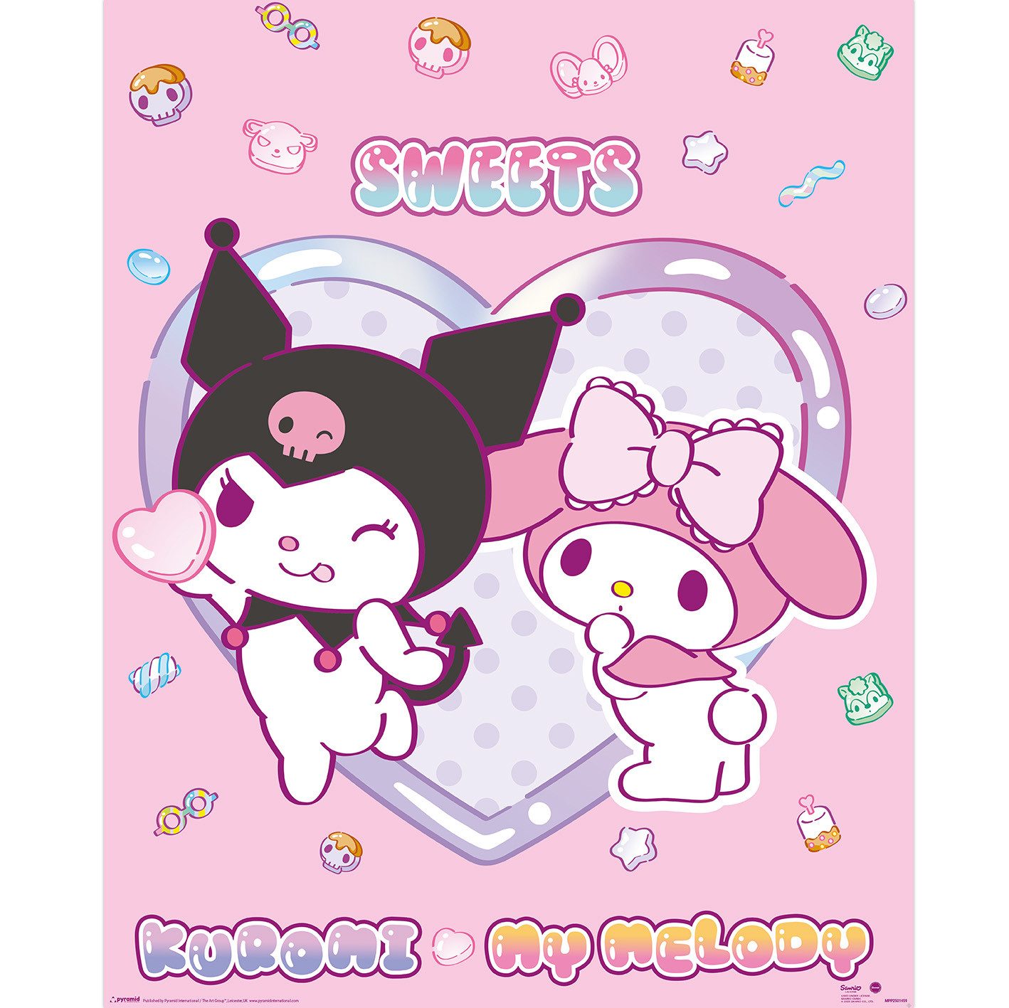 Poster Kuromi My Melody Sweets - Sanrio - Miniposter 40x50 cm günstig online kaufen