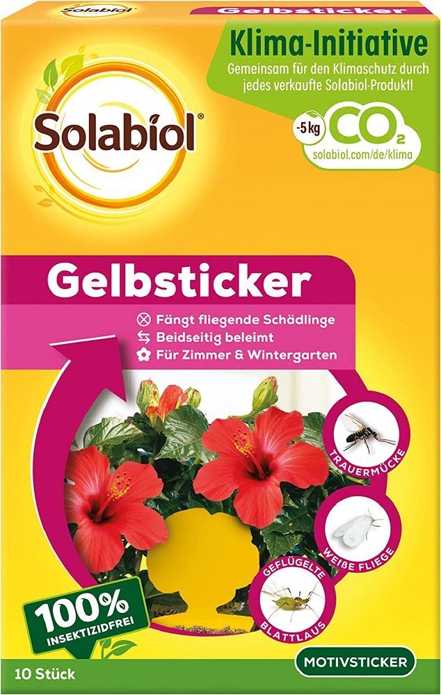 Klebefalle Solabiol Gelbsticker 10 Stück Insektenabwehr Spezialleim ohne Insektiz