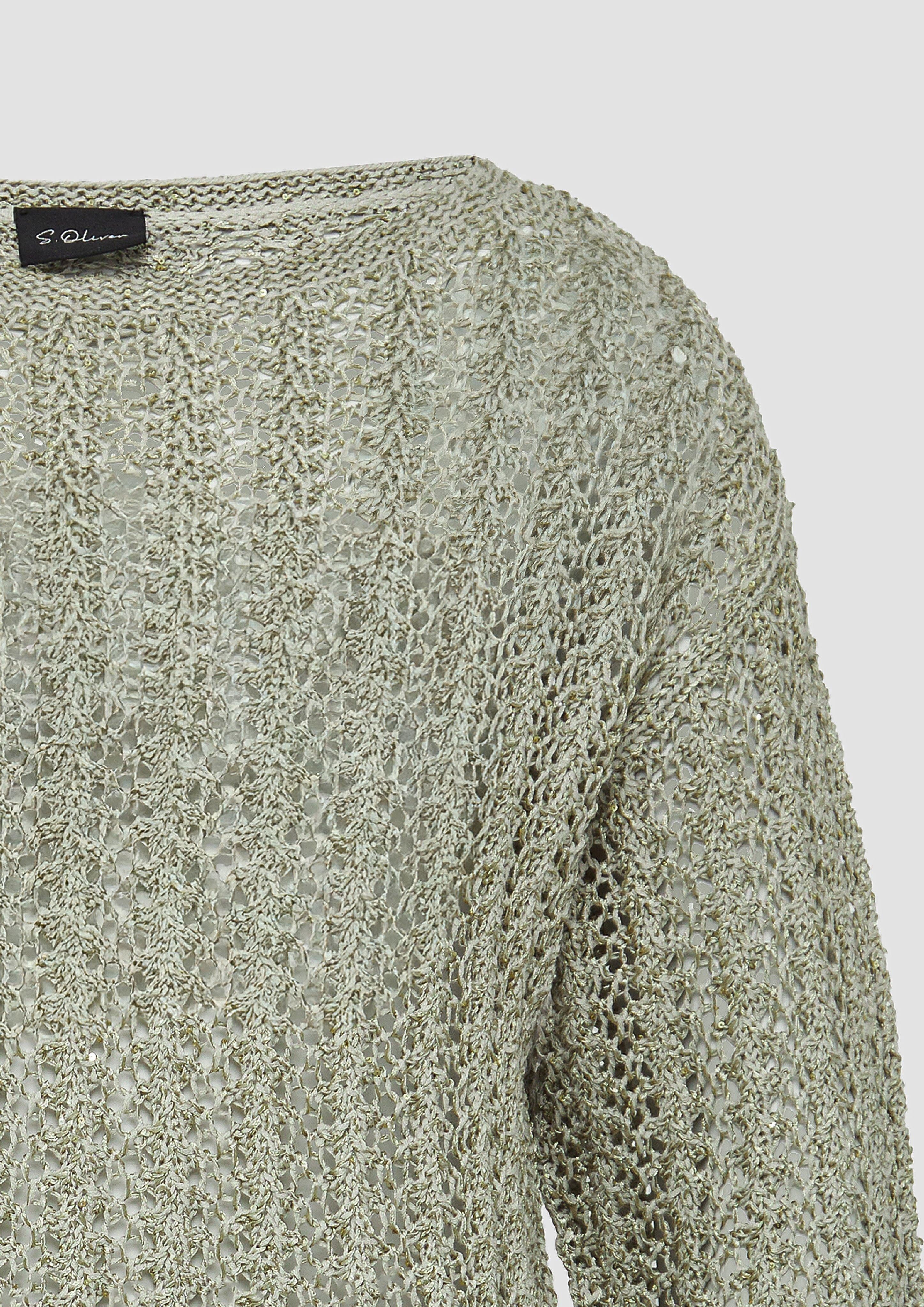 s.Oliver BLACK LABEL Strickpullover Semitransparenter Pullover günstig online kaufen