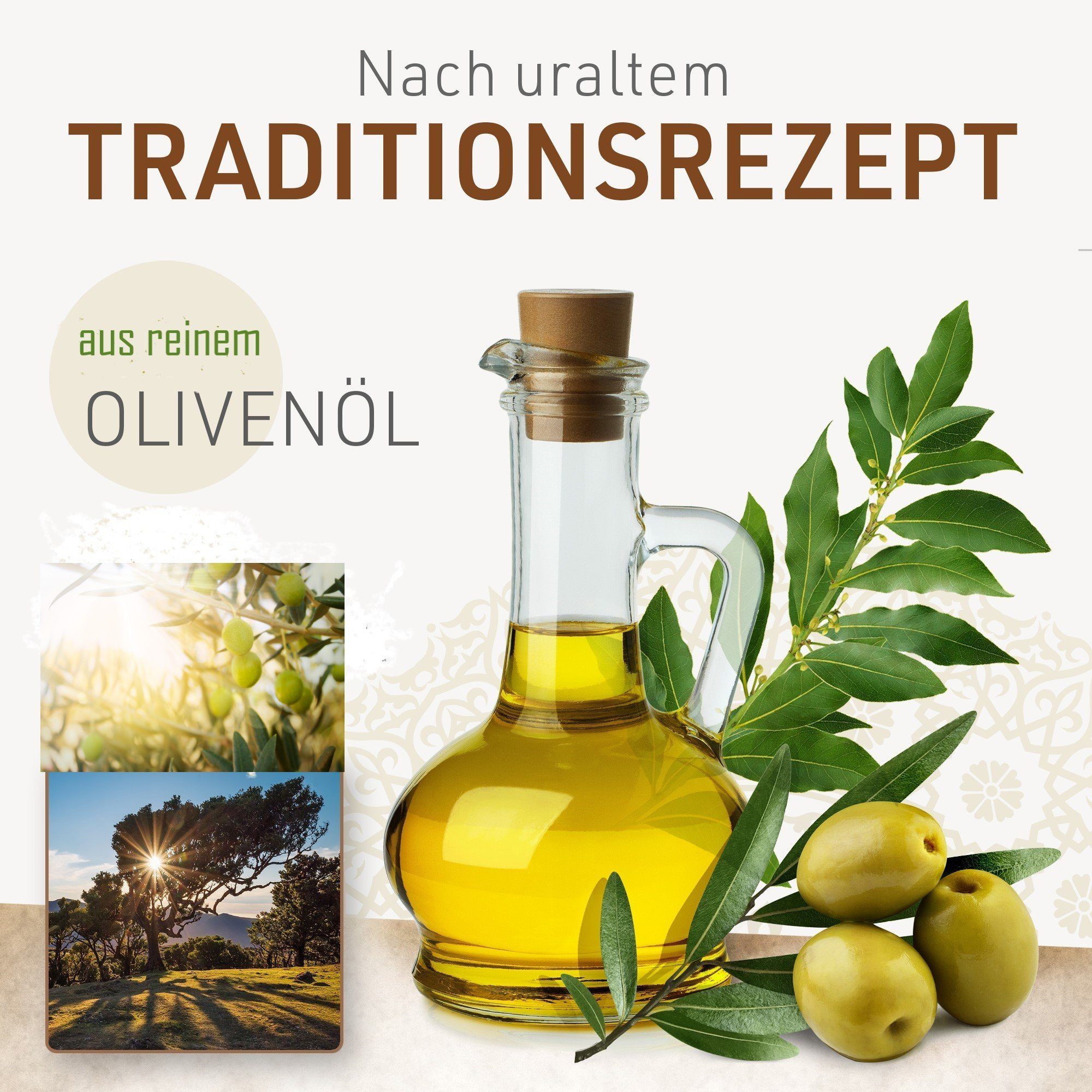 Jumana Feste Duschseife Jumana originale 200g Olivenöl, reines Alepposeife, X 1