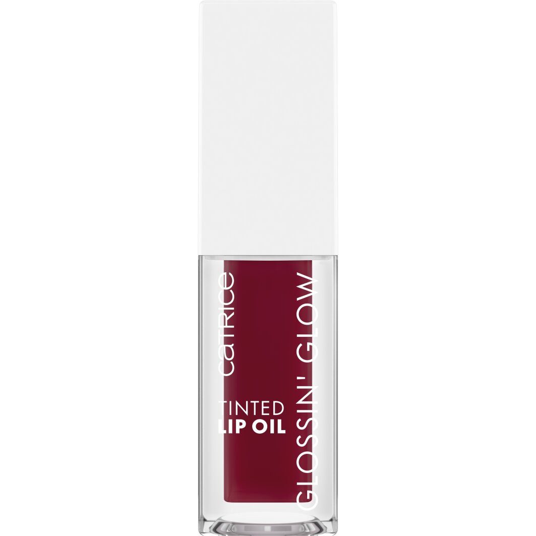 Catrice Lipgloss Glossin' Glow Tinted Lip Oil, 3-tlg., Leicht pigmentiert, pflegt die Lippen mit Kirsch- und Granatapfelöl.