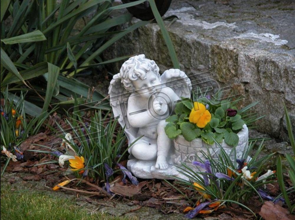 JVmoebel Skulptur Blumenkübel Pflanz Kübel Dekoration Figur Garten Vasen Gefäss