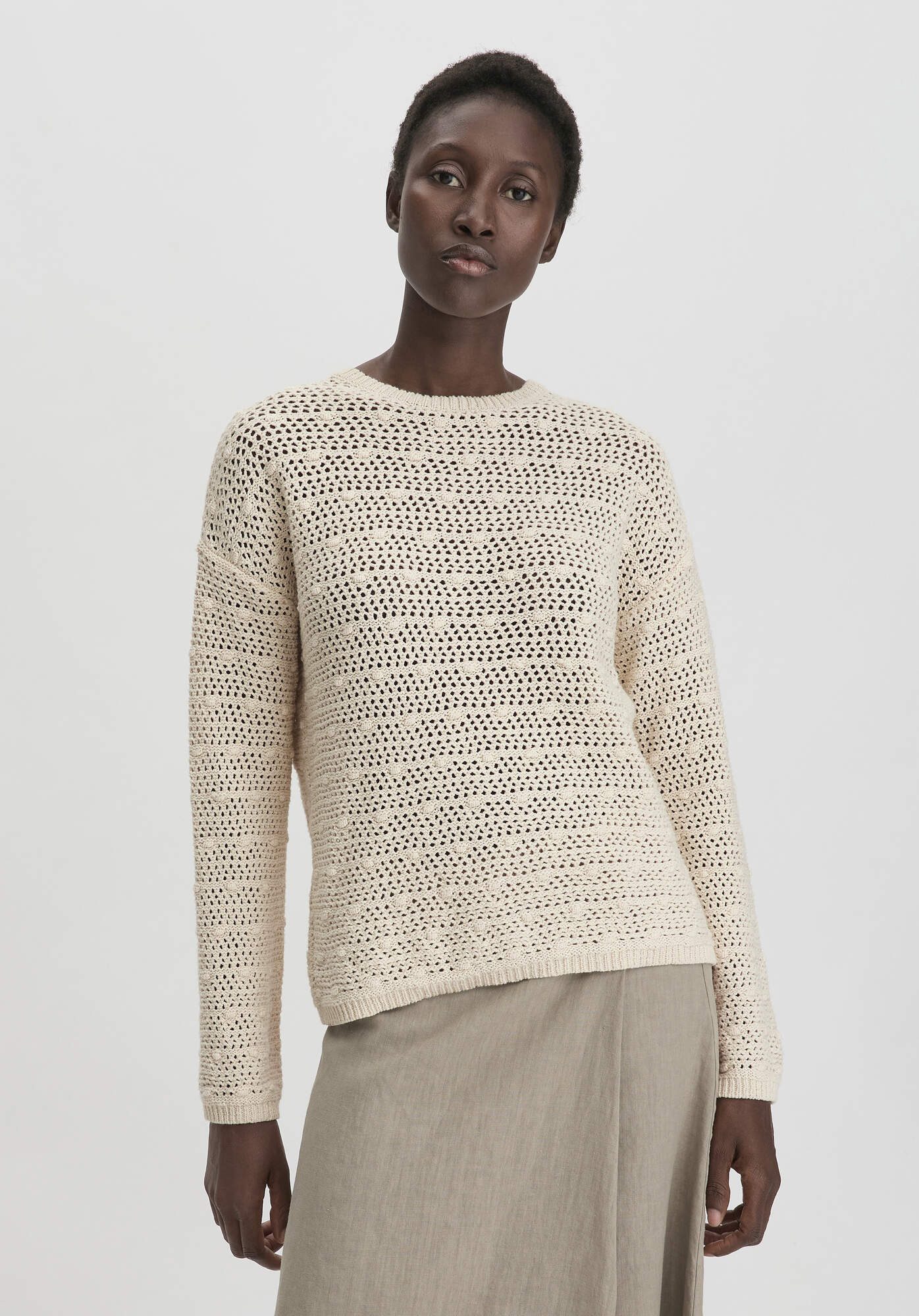 Hessnatur Strickpullover Relaxed aus reiner Bio-Baumwolle günstig online kaufen