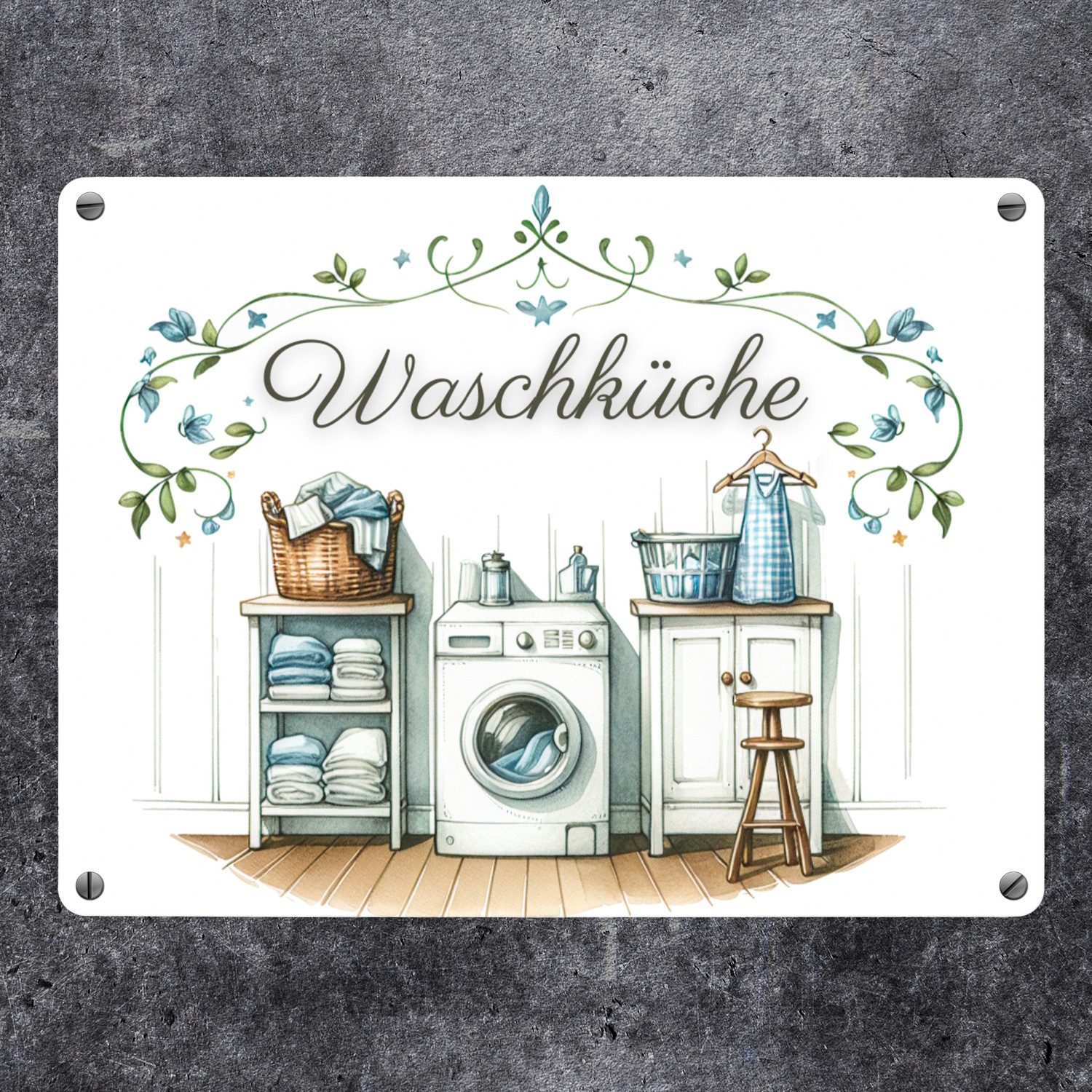 speecheese Metallschild Waschküche Metallschild in 15x20 cm günstig online kaufen