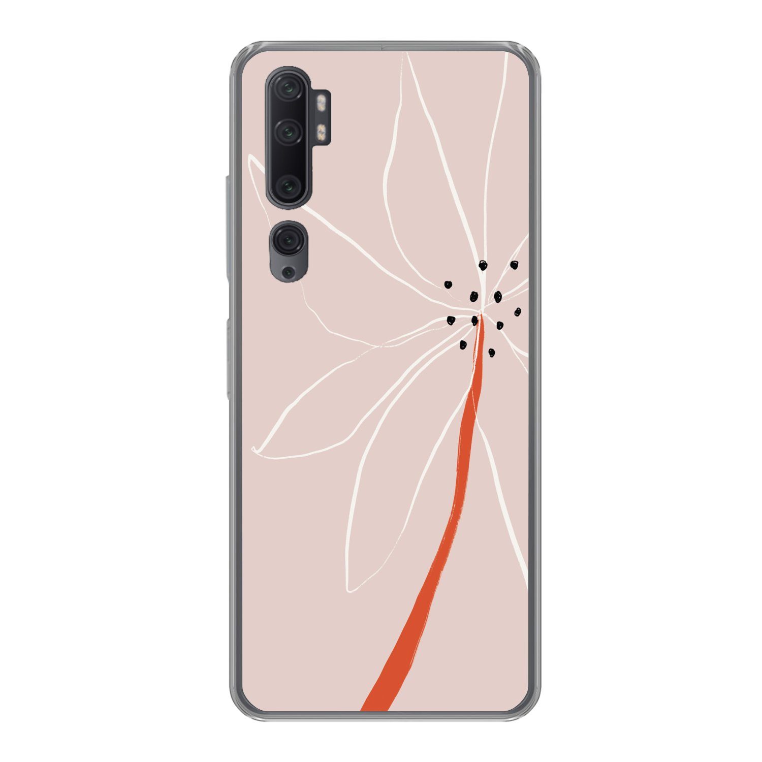 MuchoWow Handyhülle für Xiaomi Mi Note 10 Blumen - Abstrakt - Pastell