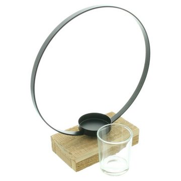 Home-trends24.de Windlicht Windlicht Ring Teelichthalter Deko Objekt Kerzenhalter Skulptur