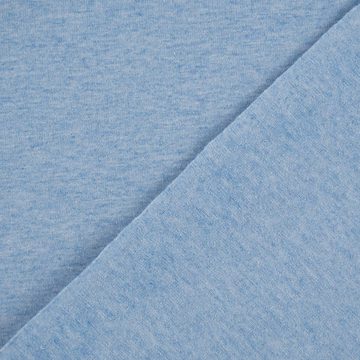 SCHÖNER LEBEN. Stoff Baumwolljersey Melange Jersey einfarbig hellblau meliert 1,45m Breite, allergikergeeignet