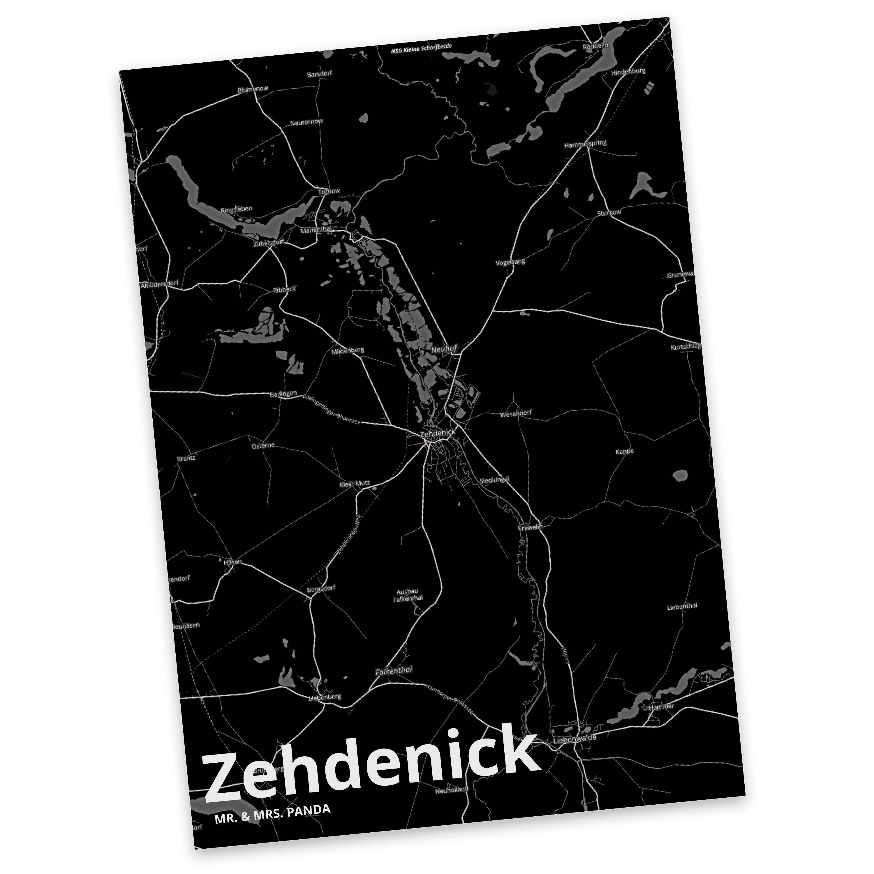 Panda Ort, Ka Postkarte Stadt, Mr. Geschenkkarte, Geschenk, - Mrs. Geburtstagskarte, & Zehdenick
