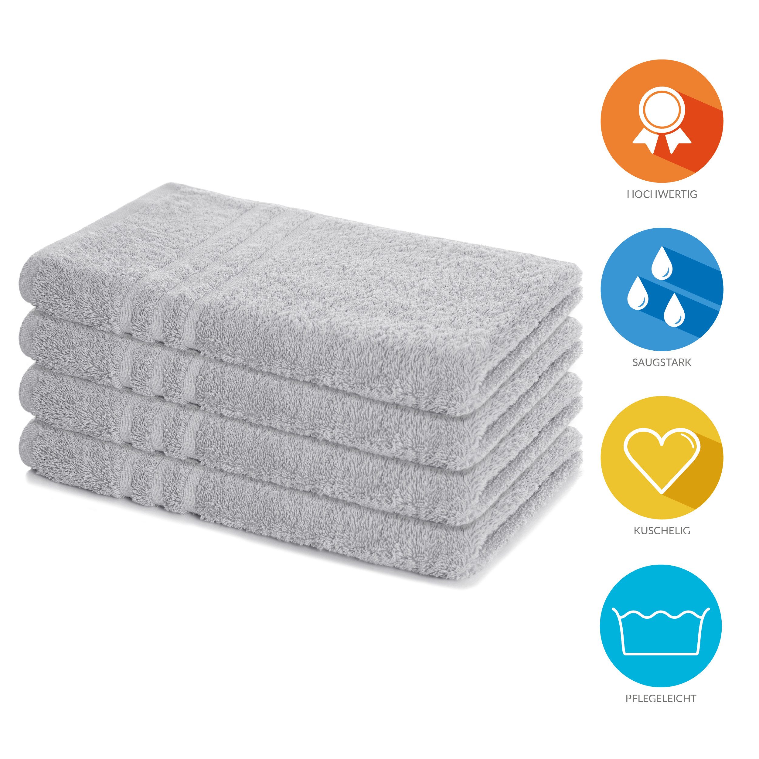 Lavea Handtuch Elena-Frottierserie 50x100 cm, 100% Baumwolle (4er Set), 500 günstig online kaufen