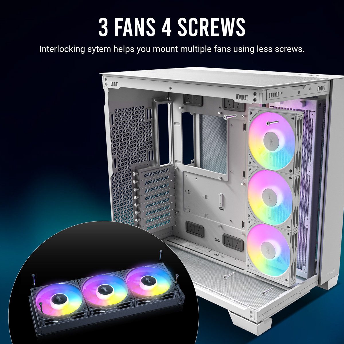Antec Gehäuselüfter C120 ARGB Fan PC Gehäuselüfter 120mm 3er Pack
