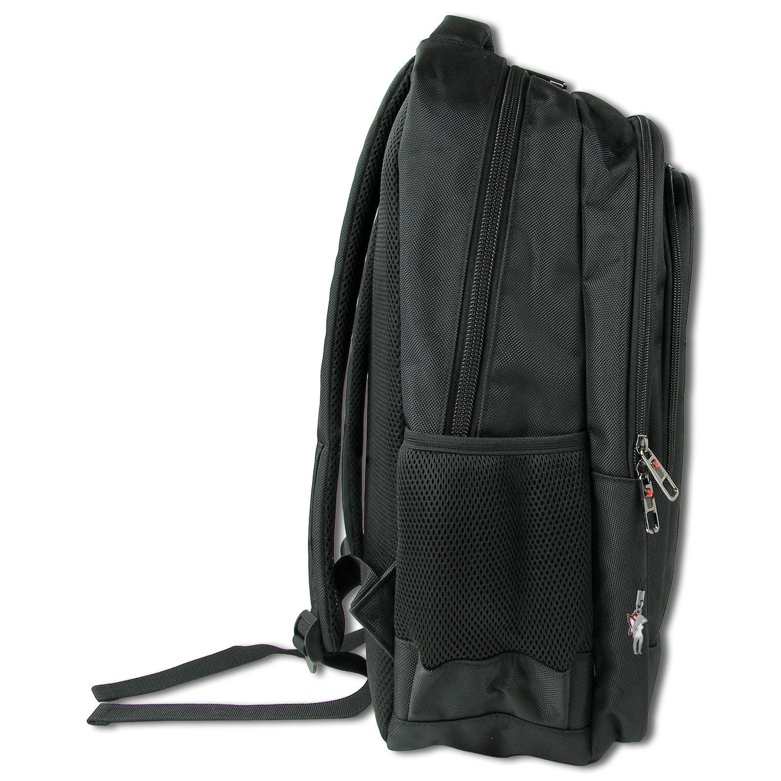 Travel N Meet Reisetasche Travel N Meet Laptoprucksack, Rucksack (Freizeitrucksack), Herren Freizeitrucksack Polyester, schwarz ca. 54cm hoch