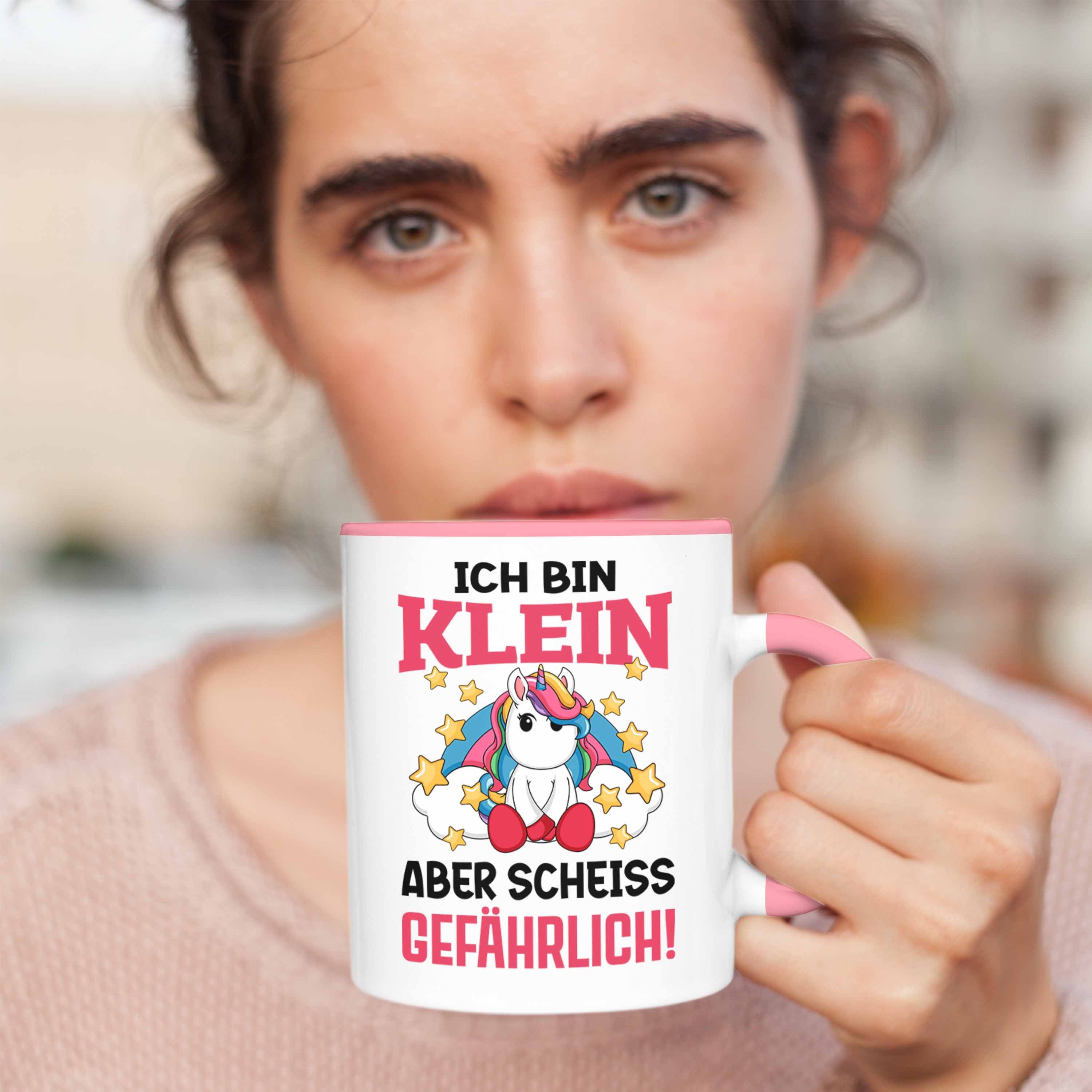 Rosa Tasse Gefährlich Trendation Lustige Aber Trendation Geschenkidee Spruch mit - Sch Einhorn Einhornfans Tasse Klein