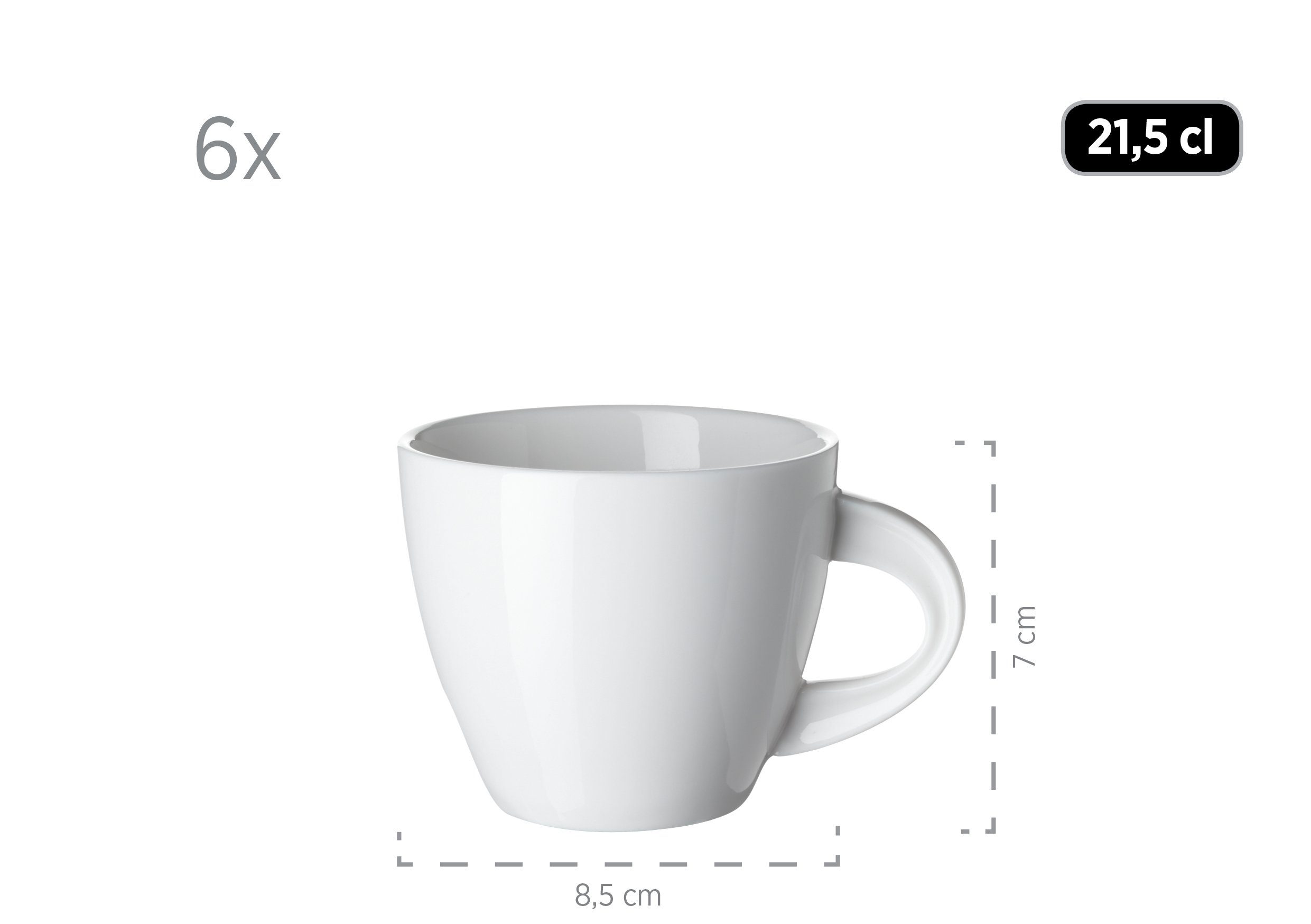 MÄSER Kaffeeservice LA MUSICA (18-tlg), 6 Personen, Porzellan