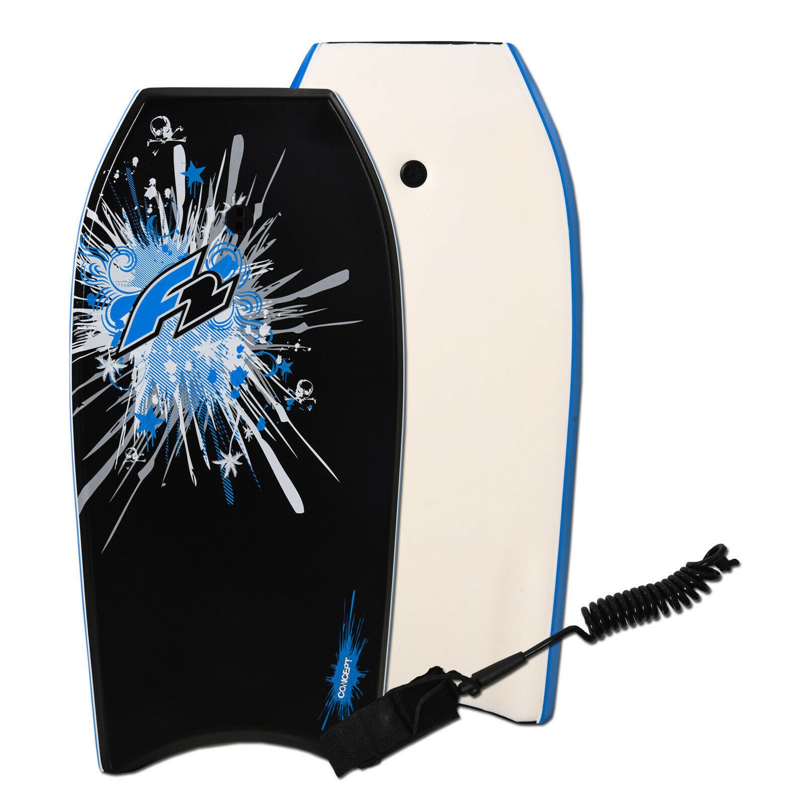 F2 Wellenreiter F2 Body Board Concept 3,2" Schwarz 2024/25, Surfbrett