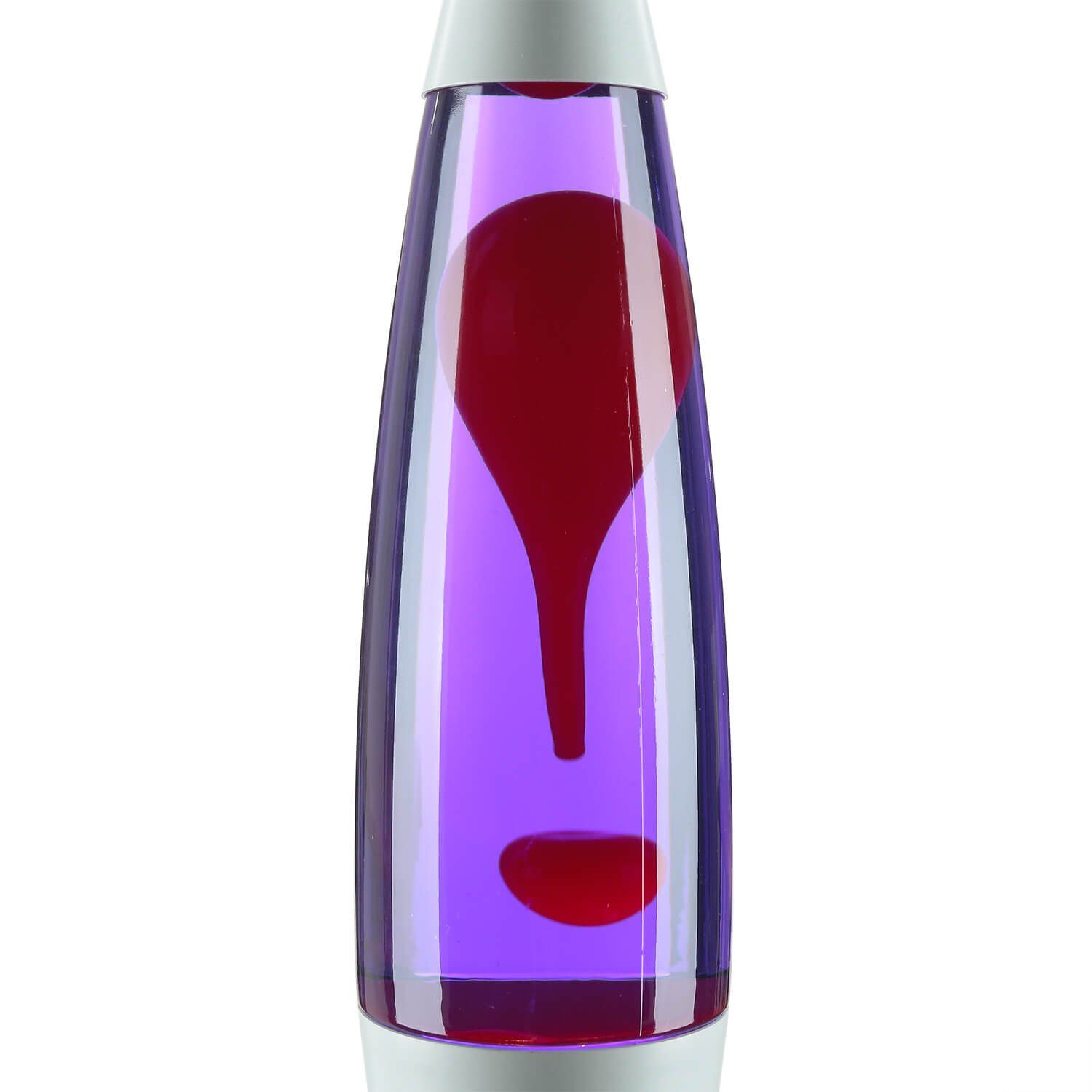 Licht-Erlebnisse Lavalampe ROXY, Warmweiß, Weiß Lila Rot Retro Design 40 cm hoch Tischleuchte