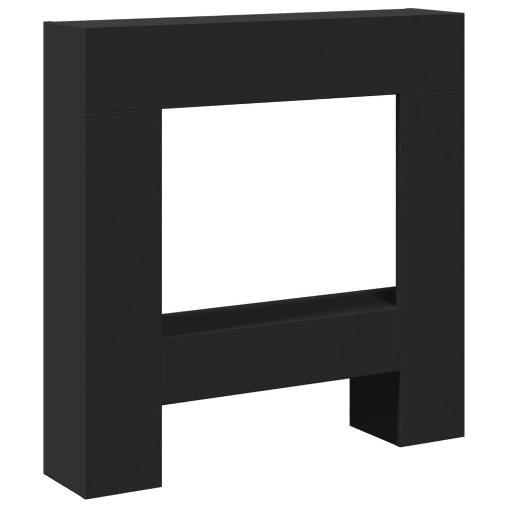 vidaXL Kaminumbauschrank Kaminumrandung Schwarz 81x18x82 cm Holzwerkstoff