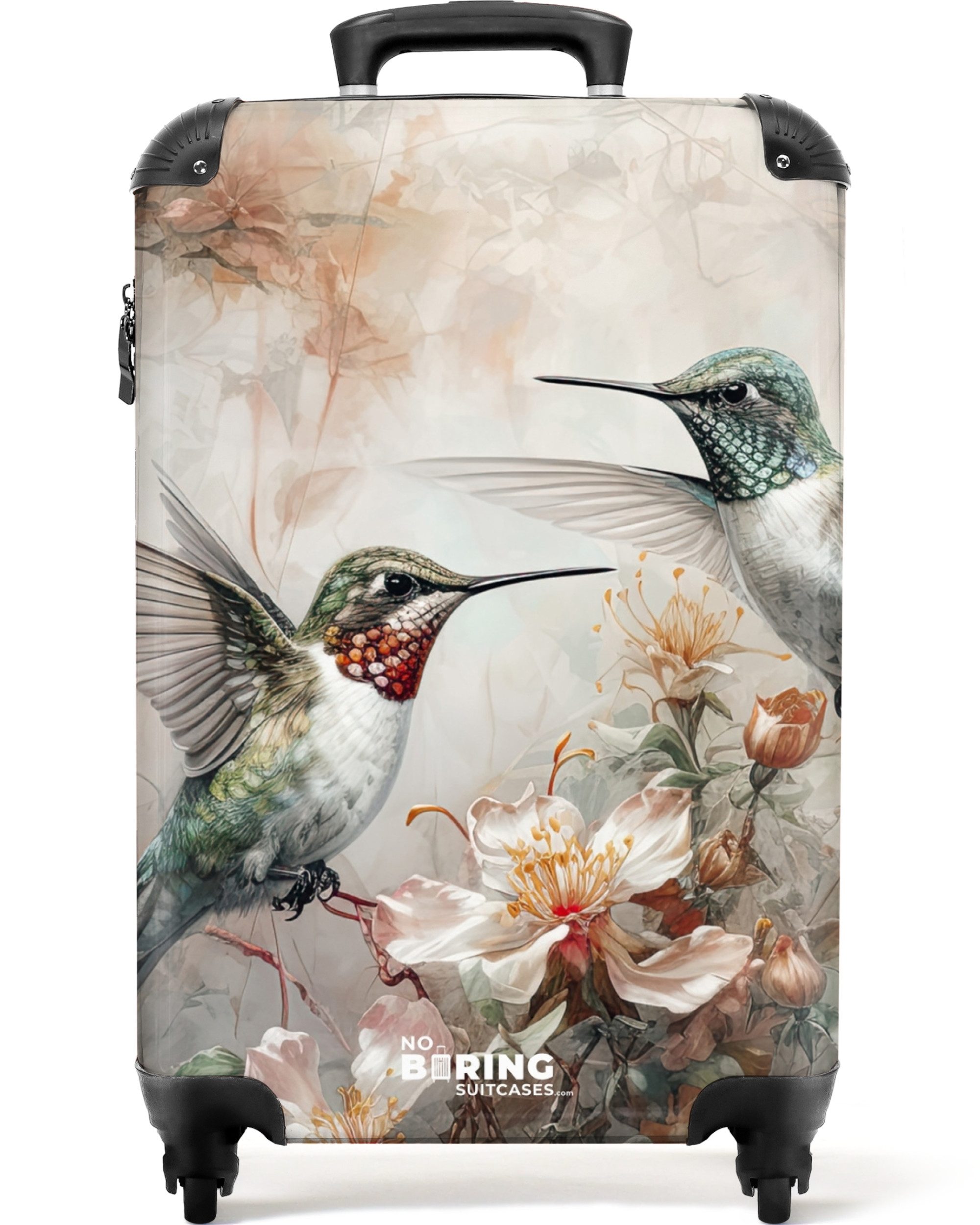 Hartschalen-Trolley Zwei flatternde Kolibris zwischen Blumen 55x35x20cm