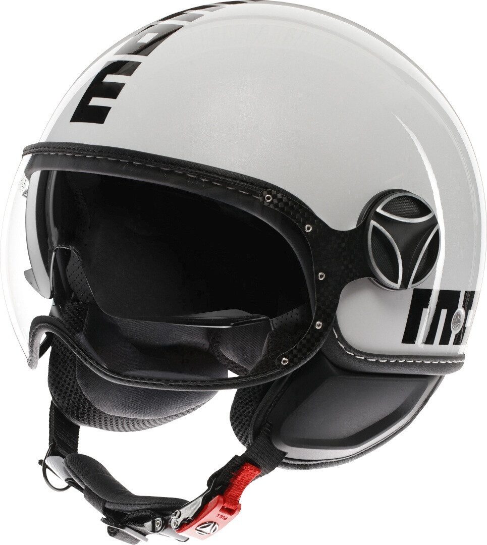 Momo Motorradhelm FGTR Evo Mono Jethelm, vorbereitet für Kommunikationssystem,integriertes Sonnenvisier