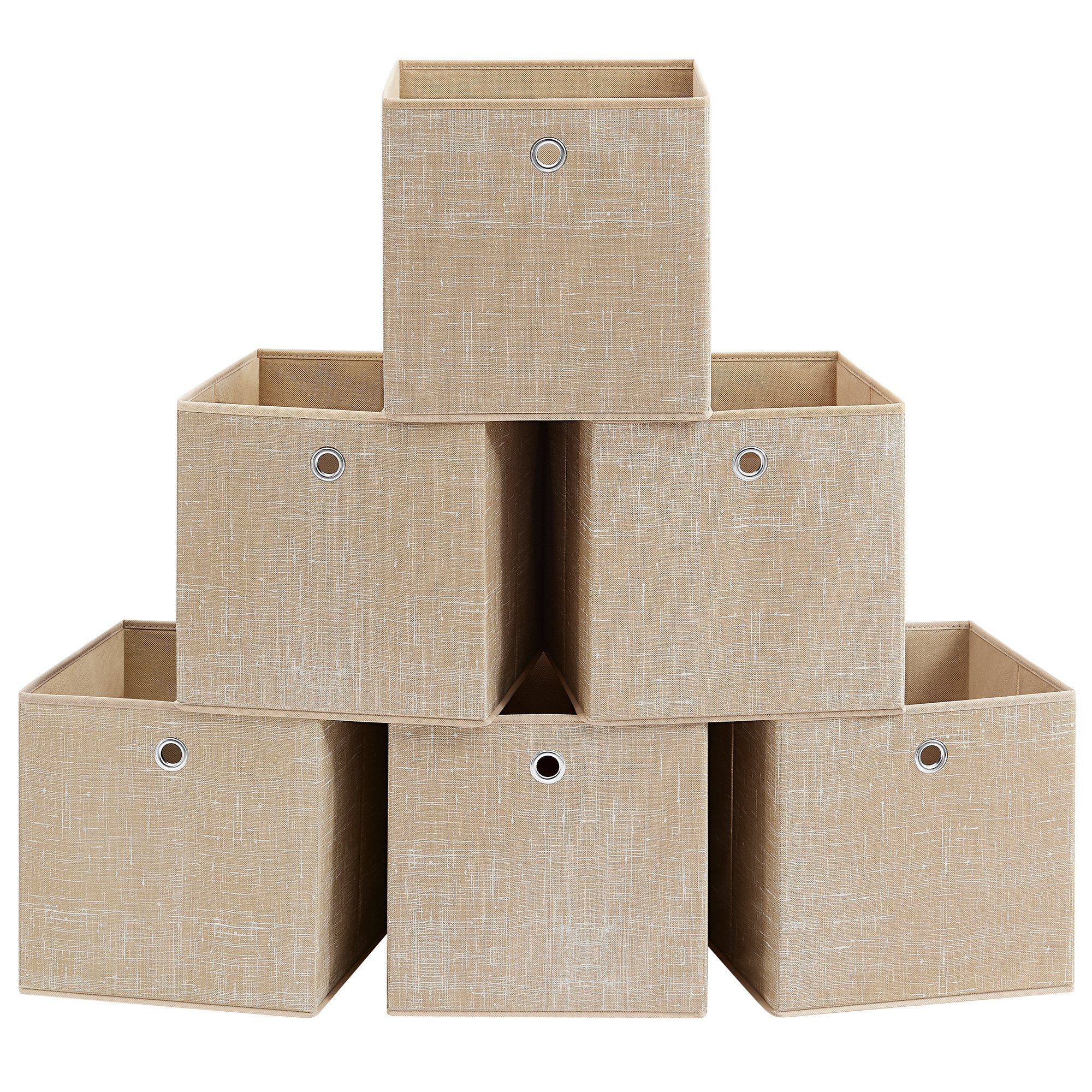 SONGMICS Aufbewahrungsbox Ordnungsboxen (Aufbewahrungsbox, 6er Set, günstig online kaufen
