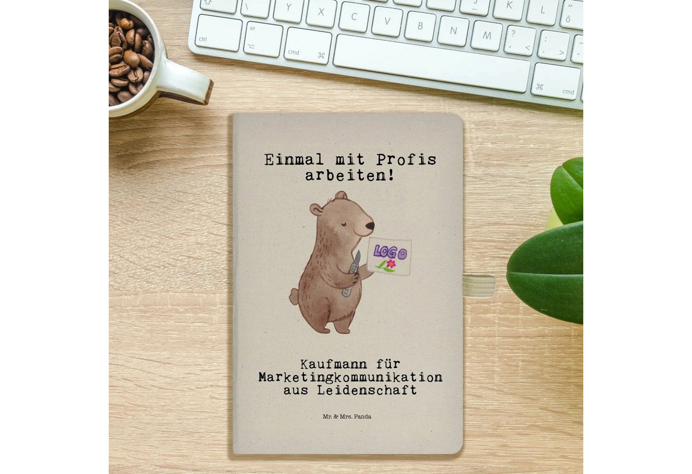 Thumbnail - Mr. & Mrs. Panda Notizbuch Kaufmann für Marketingkommunikation Leidenschaft - Transparent - Gesc Mr. & Mrs. Panda, Flexi...