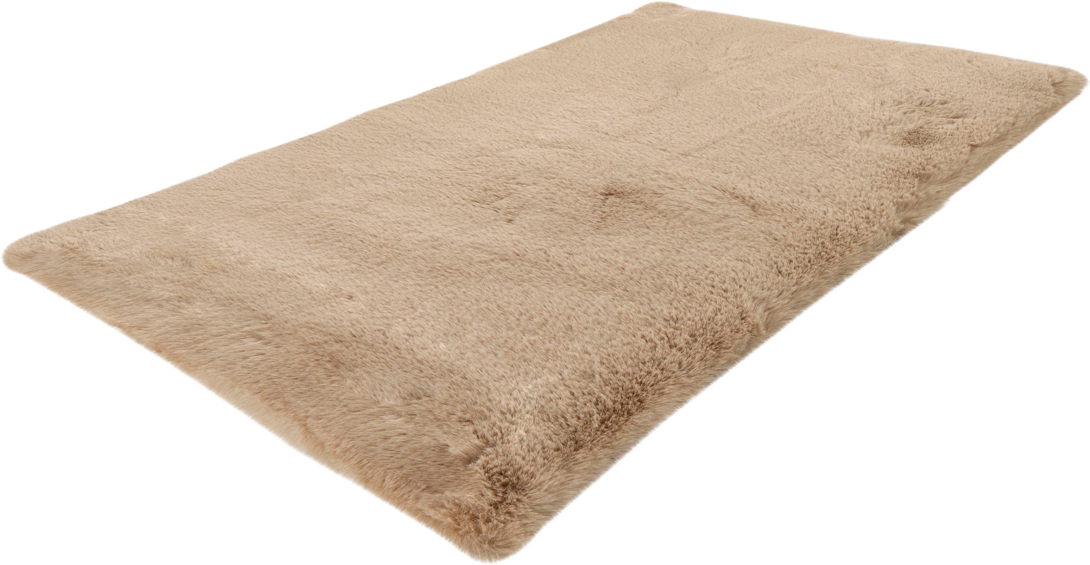 Kayoom Badematte Rabbit, Höhe 22 mm, rutschhemmend beschichtet, fußbodenheizungsgeeignet, Polyester, rechteckig, weiche Kaninchenfell Haptik, Badezimmer, Kinderzimmer, Schlafzimmer
