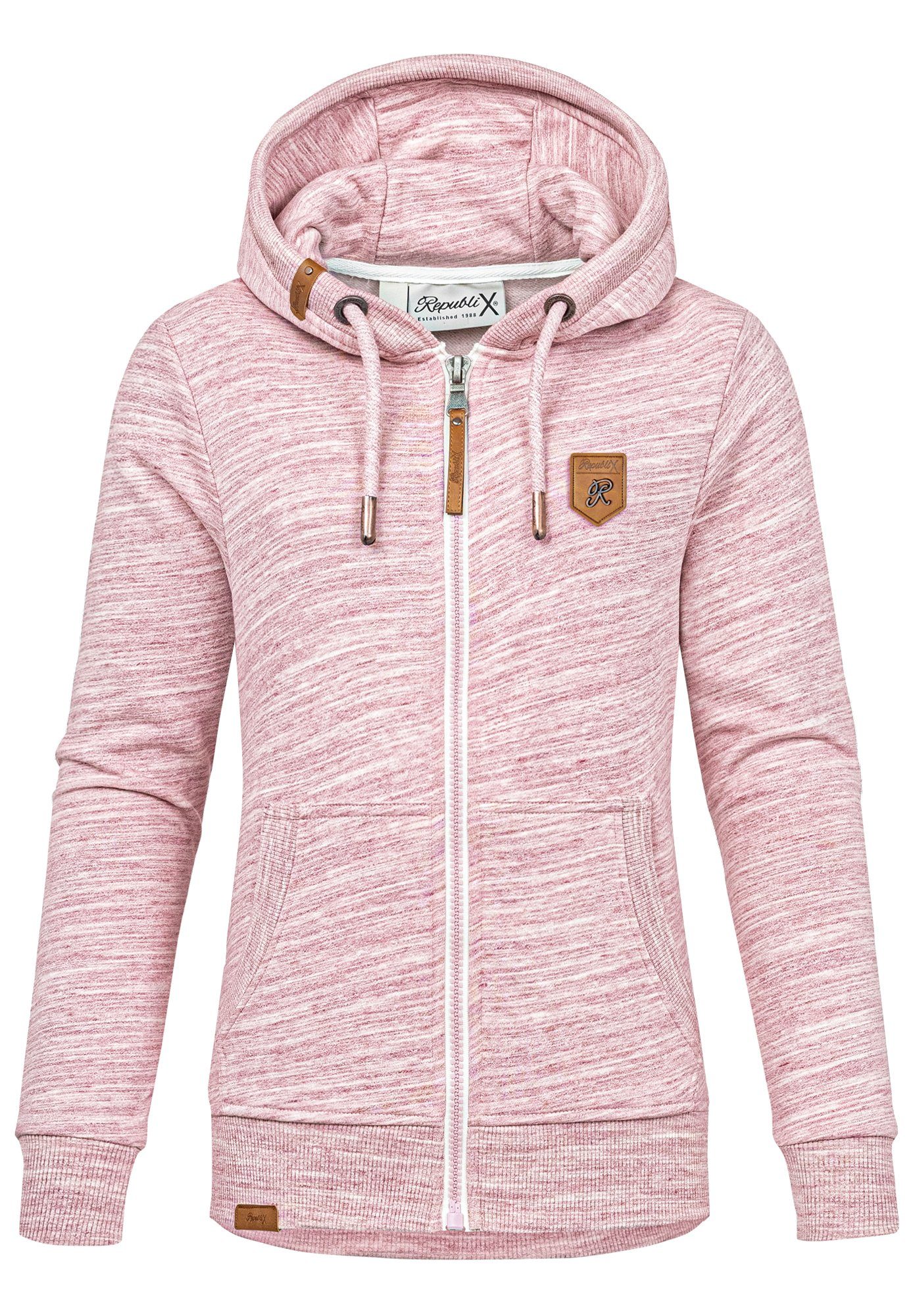 REPUBLIX Sweatjacke FREYA Damen Hoodie Sweatshirt Pullover Zipper Jacke