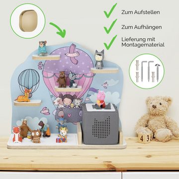 stadtecken Kinderregal Oben, mittel - Musikboxregal geeignet für die Toniebox, Passend für ca. 30 Tonies