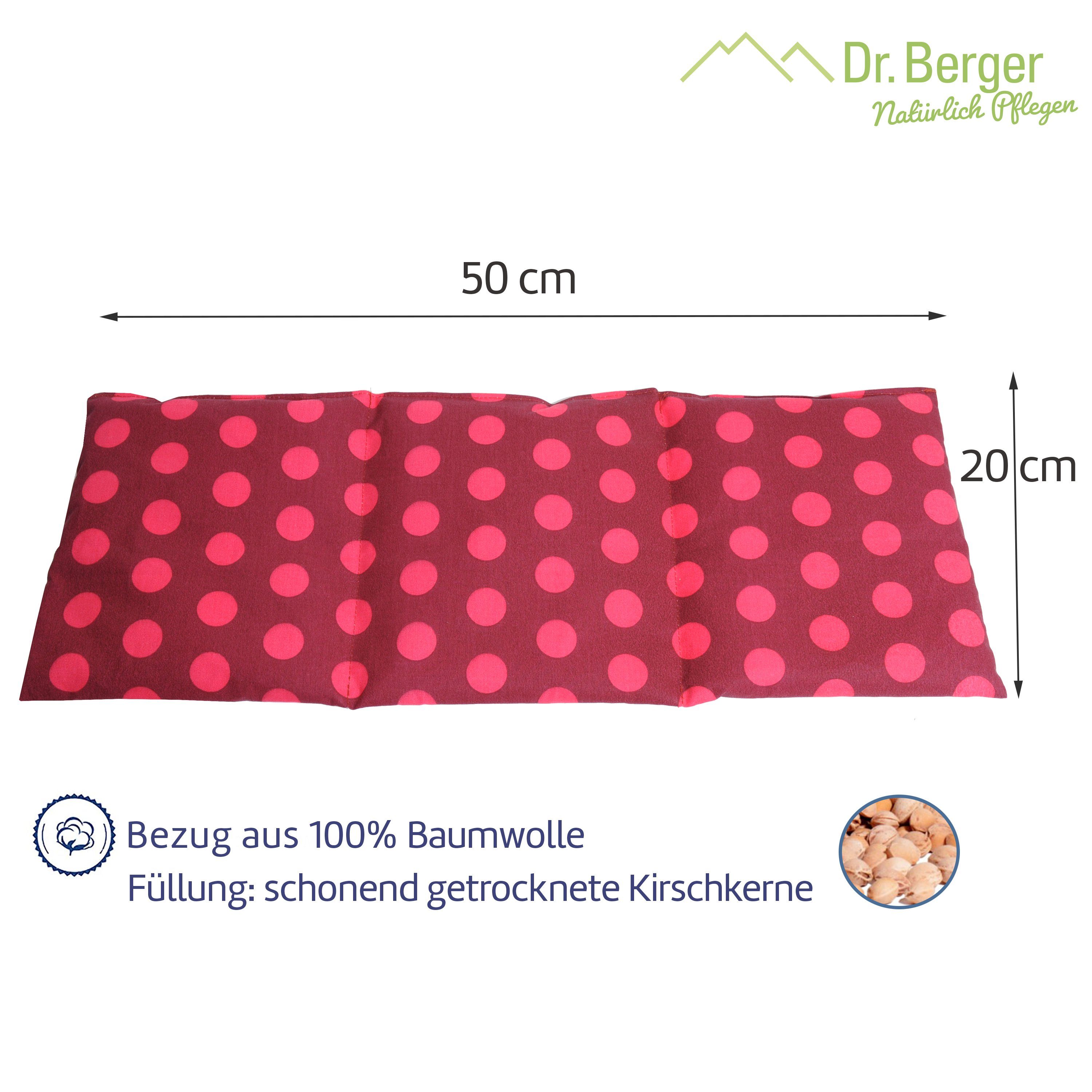 Dr. Berger Kirschkernkissen Dr. Berger 3-Kammer-Kirschkernkissen Tupfendruck Rot 50 x 20 cm