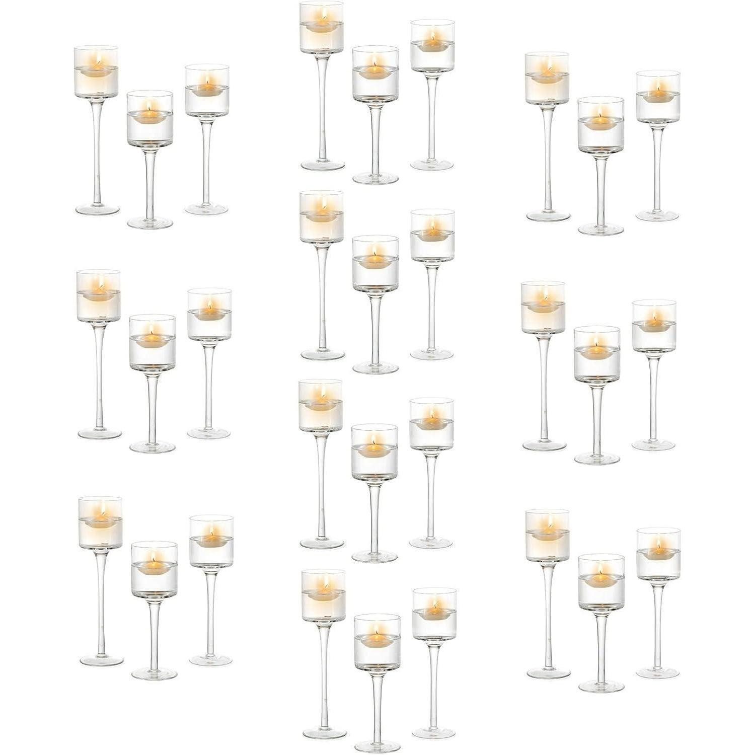 LuxusKollektion Teelichthalter Teelichthalter Glas Teelichter Tischdeko 20 23 30er 10 Set Farblos