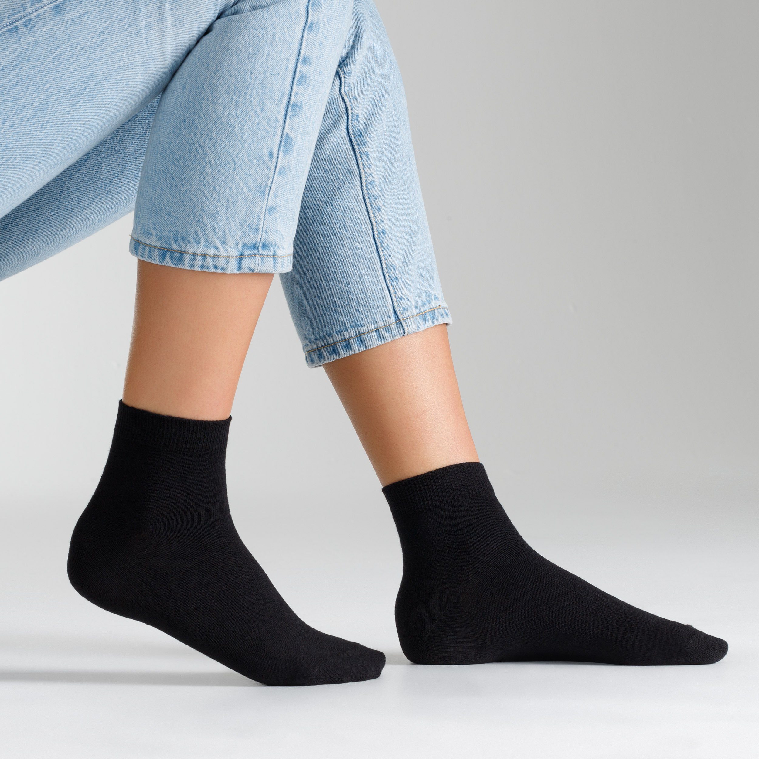 Camano Socken Classics (10-Paar) mit weichem Komfortbund schwarz