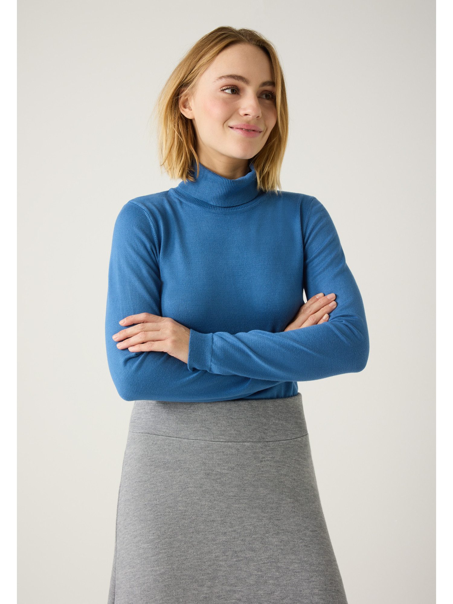 MORE&MORE Rollkragenpullover figurbetonter Rollkragenpullover günstig online kaufen