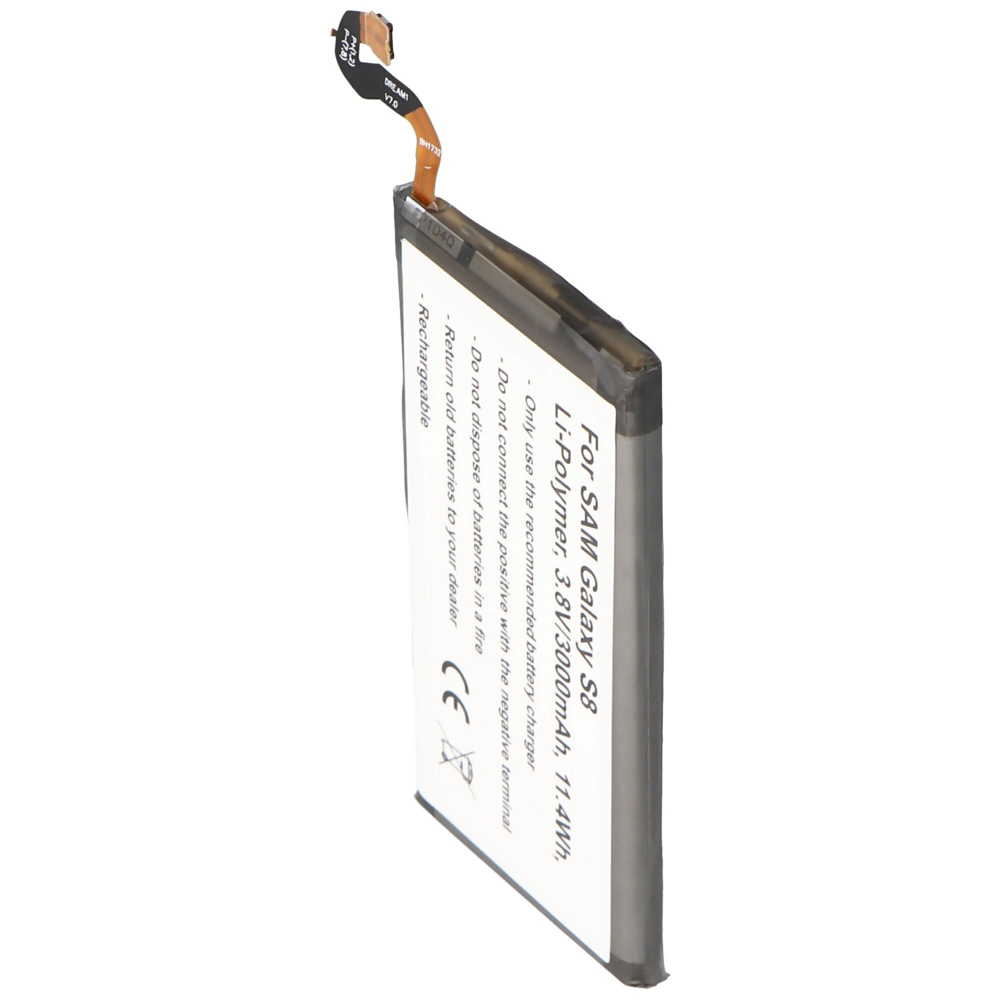 AccuCell Akku passend für den Samsung Galaxy S8 Akku EB-BG950ABE 3,8 Volt 3000 Akku 3000 mAh (3,8 V)